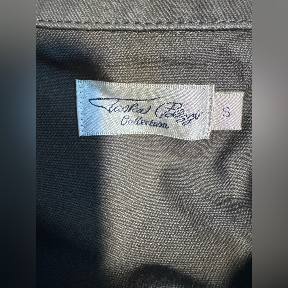 Tasha Polizzi Hamilton Embroidered Stud Embellished Green Cotton Duster Jacket S - Picture 5 of 7